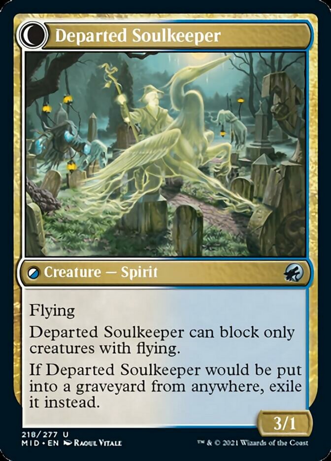 Devoted Grafkeeper // Departed Soulkeeper [Innistrad: Midnight Hunt] | Lots Moore NSW