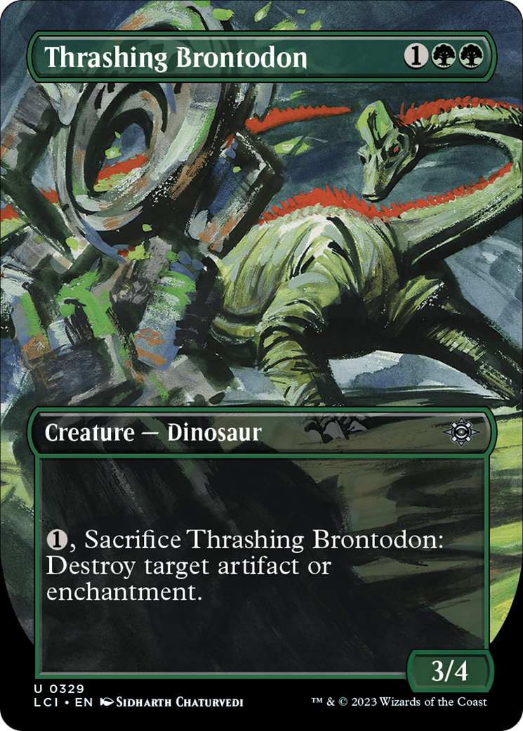 Thrashing Brontodon (Borderless) [The Lost Caverns of Ixalan] | Lots Moore NSW