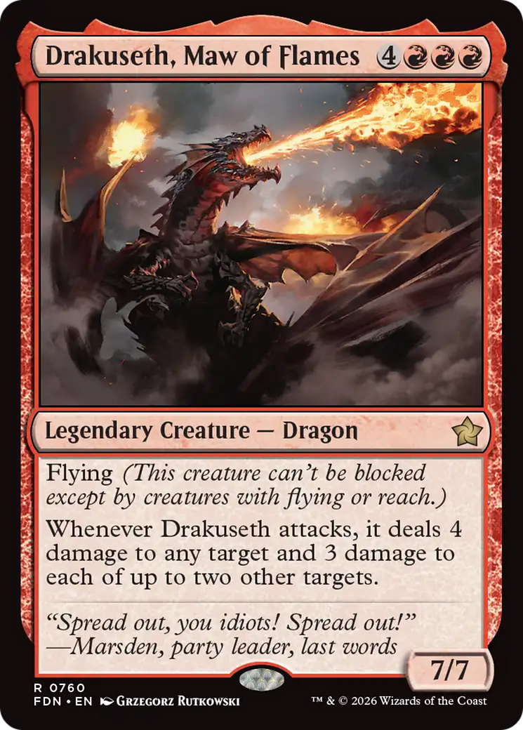 Drakuseth, Maw of Flames (0760) [Foundations] | Lots Moore NSW