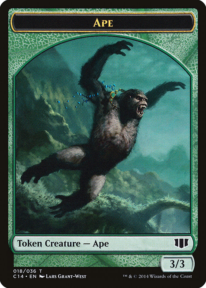 Ape // Zombie (011/036) Double-Sided Token [Commander 2014 Tokens] | Lots Moore NSW