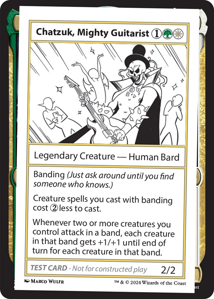 Chatzuk, Mighty Guitarist [Mystery Booster 2 Playtest Cards] | Lots Moore NSW