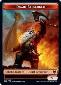 Dwarf Berserker // Spirit Double-Sided Token [Kaldheim Tokens] | Lots Moore NSW