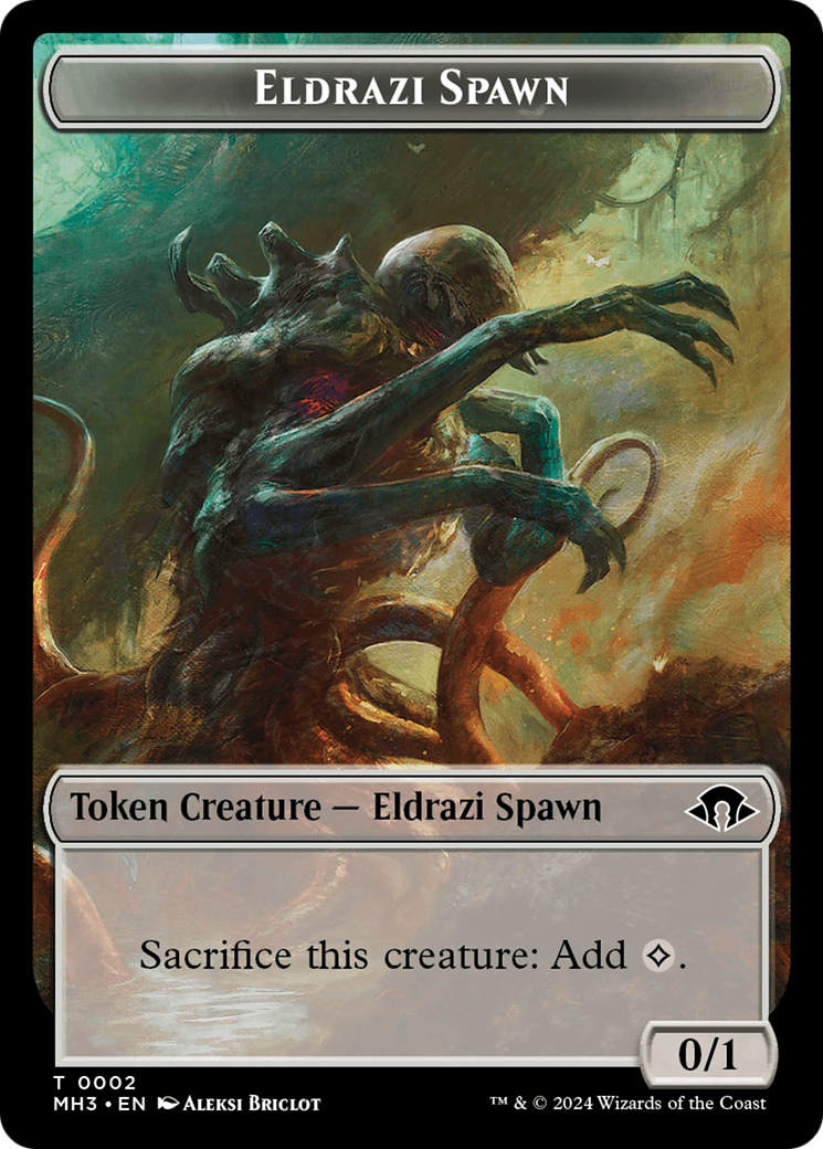 Eldrazi Spawn // Zombie Army Double-Sided Token [Modern Horizons 3 Tokens] | Lots Moore NSW