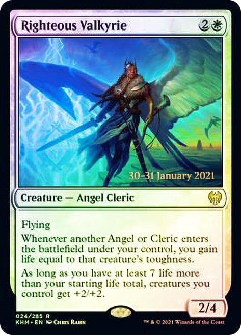 Righteous Valkyrie [Kaldheim Prerelease Promos] | Lots Moore NSW