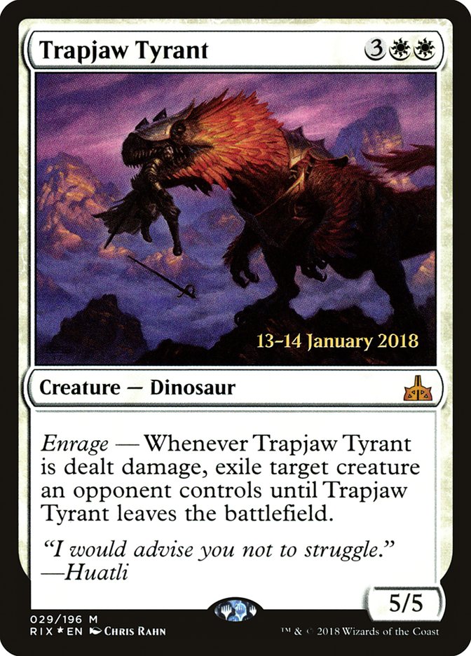 Trapjaw Tyrant [Rivals of Ixalan Prerelease Promos] | Lots Moore NSW