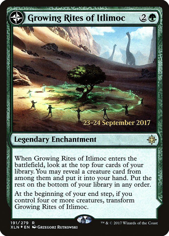 Growing Rites of Itlimoc // Itlimoc, Cradle of the Sun [Ixalan Prerelease Promos] | Lots Moore NSW