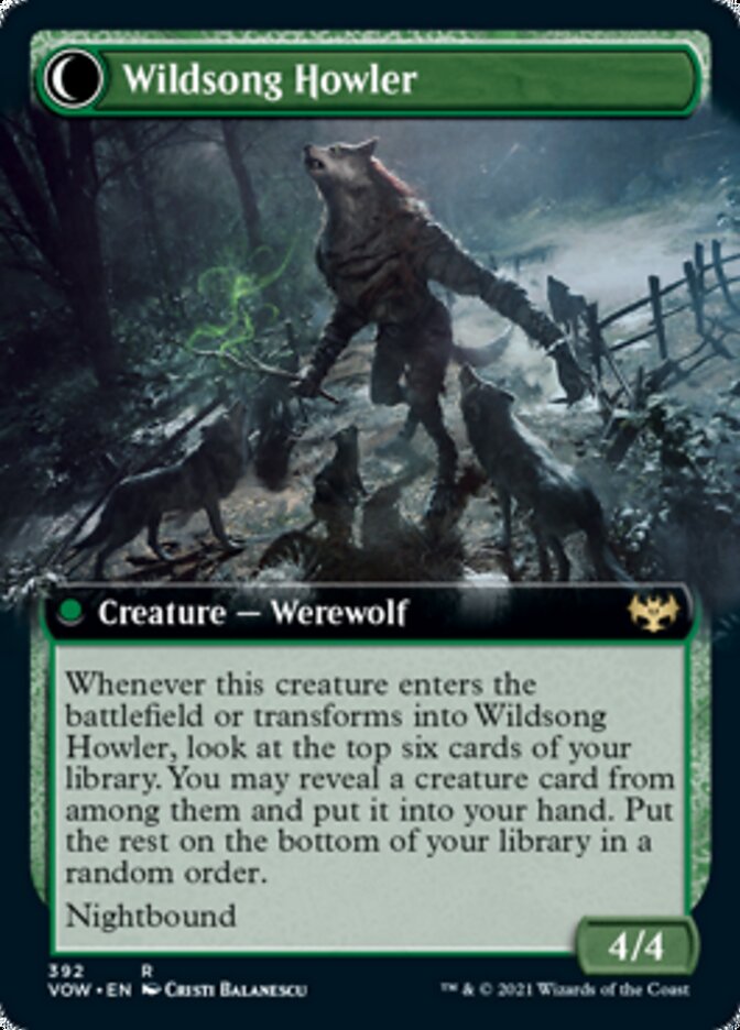 Howlpack Piper // Wildsong Howler (Extended Art) [Innistrad: Crimson Vow] | Lots Moore NSW