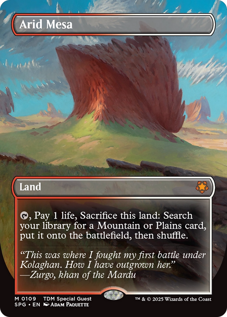 Arid Mesa (Borderless) [Tarkir: Dragonstorm Special Guests] | Lots Moore NSW