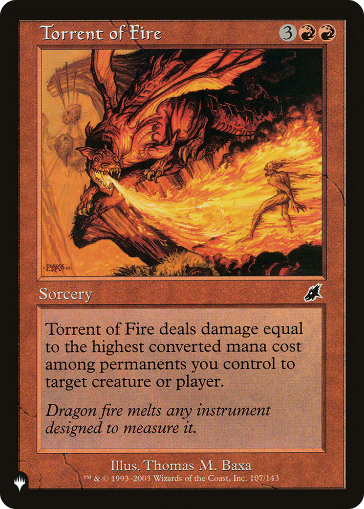 Torrent of Fire [The List] | Lots Moore NSW
