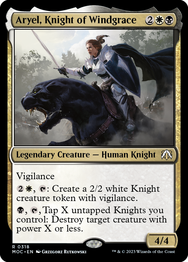 Aryel, Knight of Windgrace [March of the Machine Commander] | Lots Moore NSW