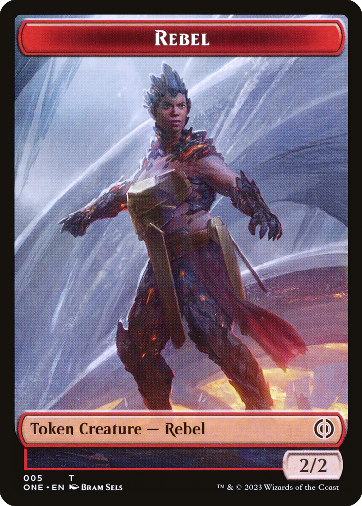 Rebel // Cat Double-Sided Token [Phyrexia: All Will Be One Tokens] | Lots Moore NSW