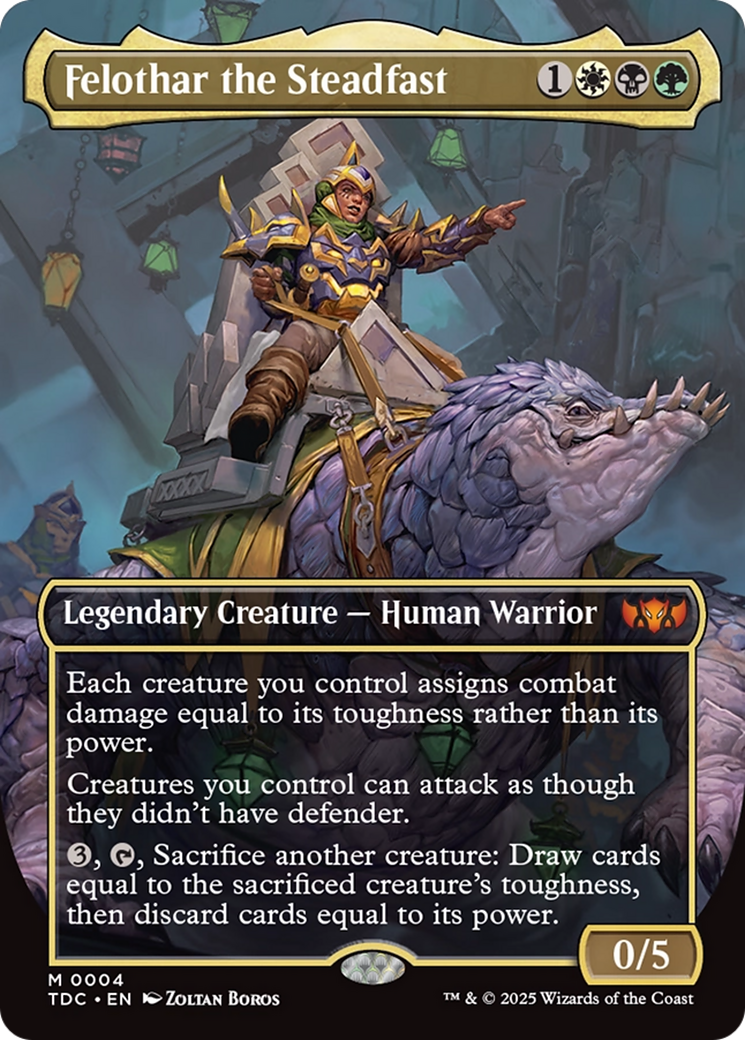 Felothar the Steadfast (Borderless) [Tarkir: Dragonstorm Commander] | Lots Moore NSW