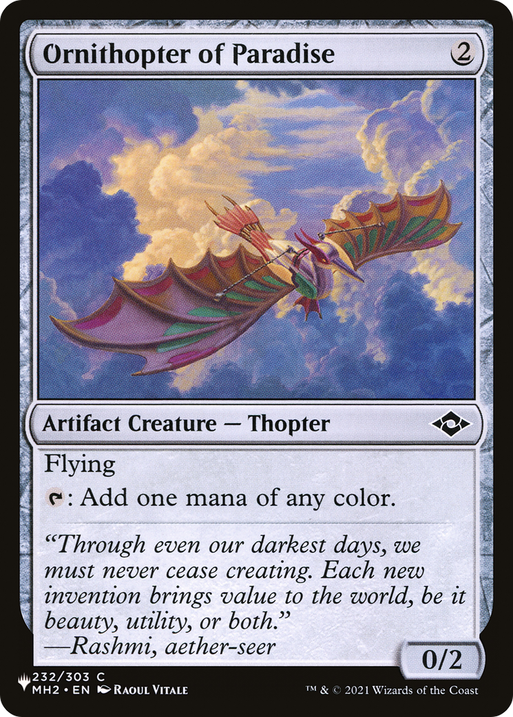 Ornithopter of Paradise [The List] | Lots Moore NSW