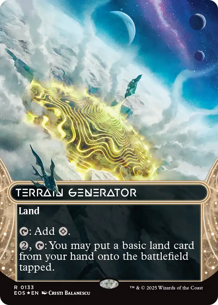 Terrain Generator (0133) (Borderless) (Galaxy Foil) [Edge of Eternities: Stellar Sights] | Lots Moore NSW