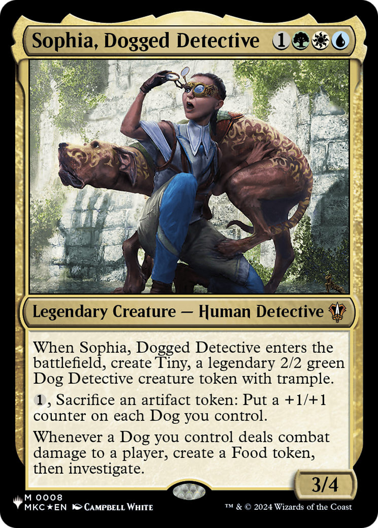 Sophia, Dogged Detective (MKC) [The List] | Lots Moore NSW