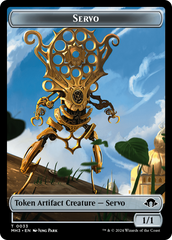 Phyrexian Myr (Ripple Foil) // Servo Double-Sided Token [Modern Horizons 3 Commander Tokens] | Lots Moore NSW