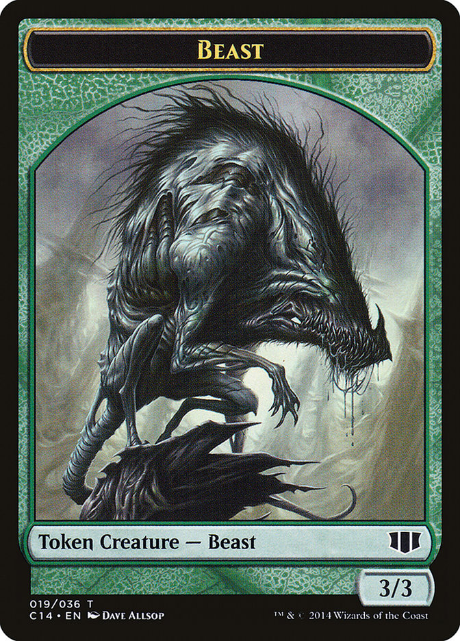 Elemental // Beast (019/036) Double-Sided Token [Commander 2014 Tokens] | Lots Moore NSW