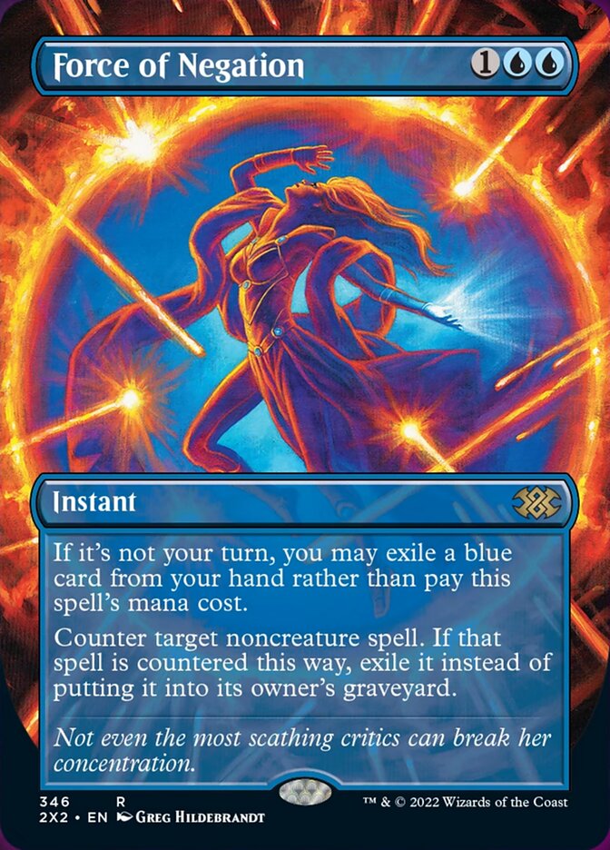 Force of Negation (Borderless Alternate Art) [Double Masters 2022] | Lots Moore NSW