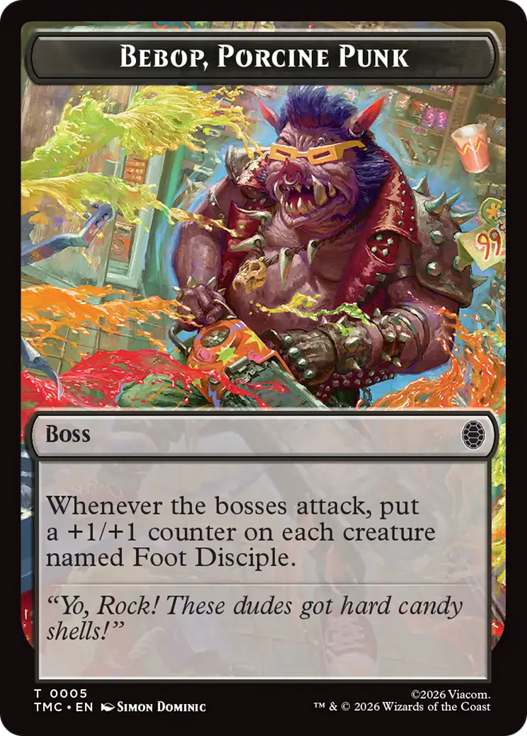 Bebop, Porcine Punk [Teenage Mutant Ninja Turtles Commander Tokens] | Lots Moore NSW