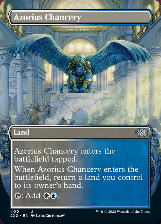 Azorius Chancery (Borderless Alternate Art) [Double Masters 2022] | Lots Moore NSW