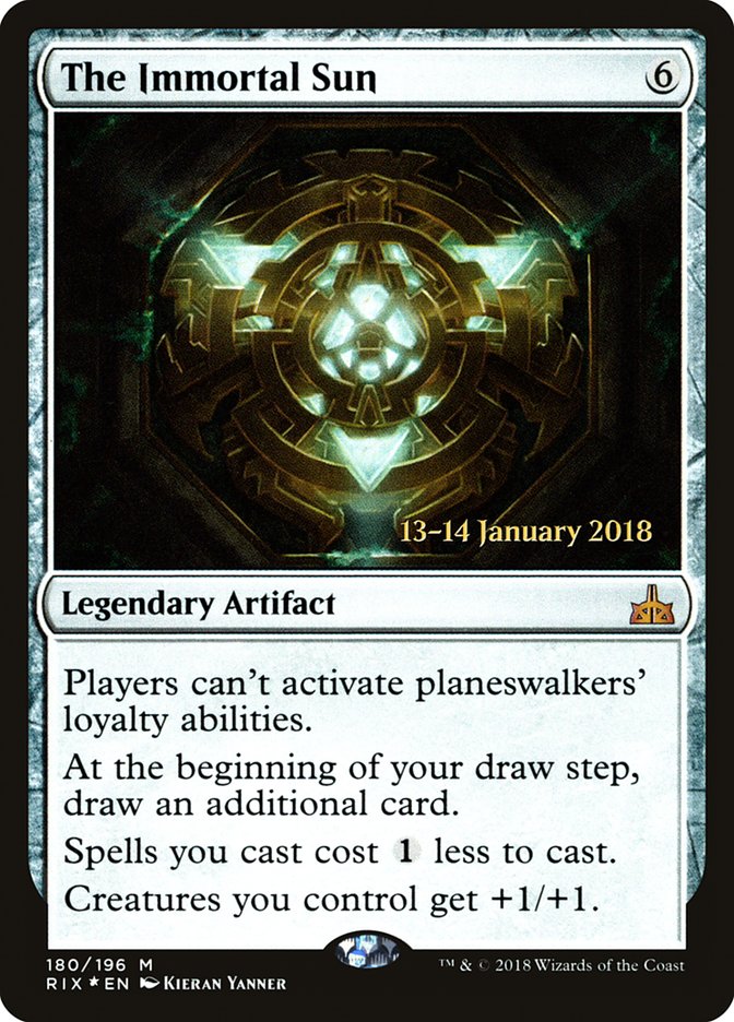 The Immortal Sun [Rivals of Ixalan Prerelease Promos] | Lots Moore NSW