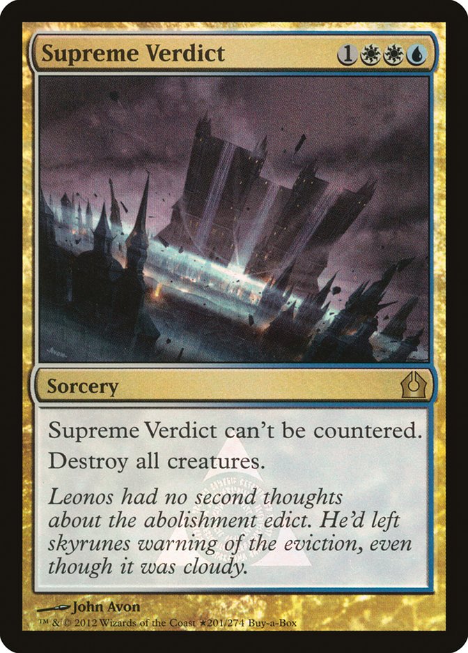 Supreme Verdict (Buy-A-Box) [Return to Ravnica Promos] | Lots Moore NSW