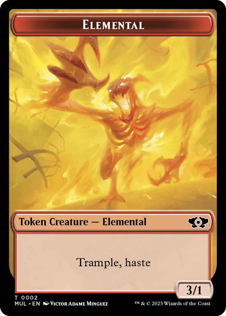 Elemental (2) // Knight Double-Sided Token [March of the Machine Tokens] | Lots Moore NSW