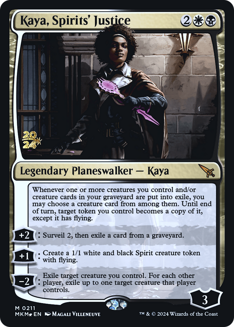 Kaya, Spirits' Justice [Murders at Karlov Manor Prerelease Promos] | Lots Moore NSW