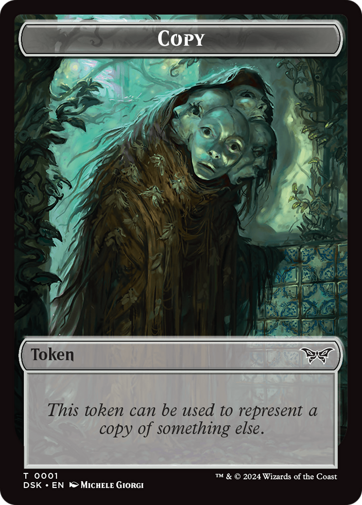 Horror // Copy Double-Sided Token [Duskmourn: House of Horror Tokens] | Lots Moore NSW