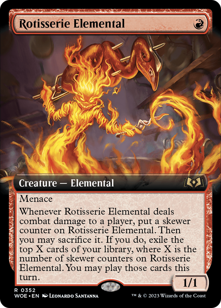 Rotisserie Elemental (Extended Art) [Wilds of Eldraine] | Lots Moore NSW