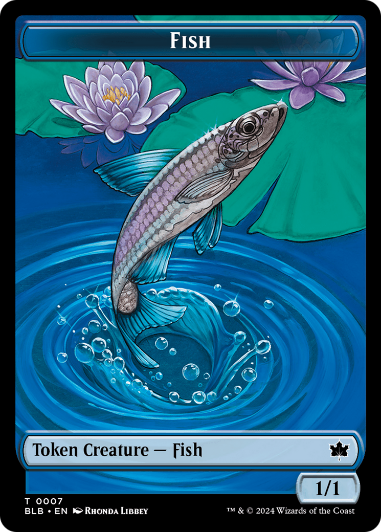 Fish // Warren Warleader Double-Sided Token [Bloomburrow Tokens] | Lots Moore NSW
