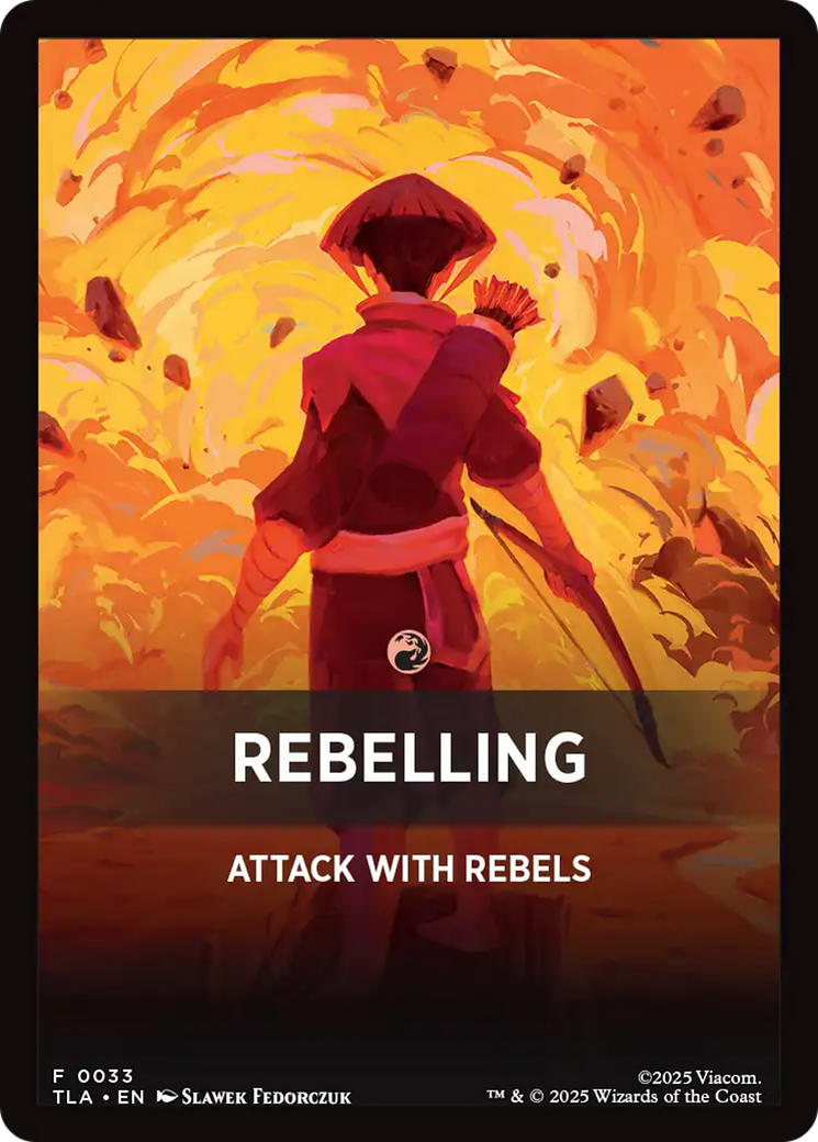 Rebelling Theme Card [Avatar: The Last Airbender Tokens] | Lots Moore NSW