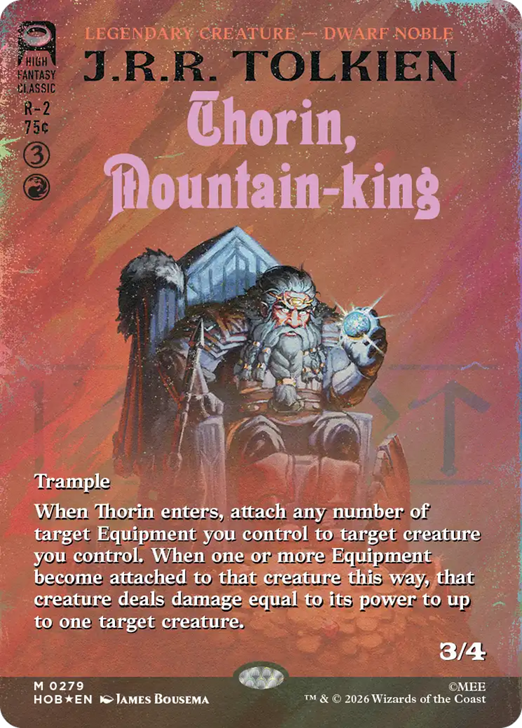 Thorin, Mountain-king (Borderless) (Surge Foil) [The Hobbit] | Lots Moore NSW