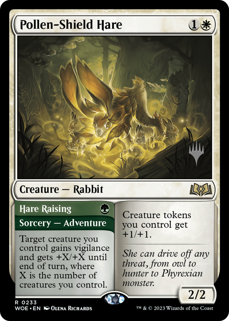 Pollen-Shield Hare // Hare Raising (Promo Pack) [Wilds of Eldraine Promos] | Lots Moore NSW