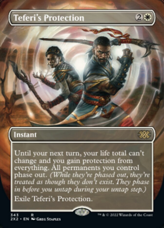 Teferi's Protection (Borderless Alternate Art) [Double Masters 2022] | Lots Moore NSW