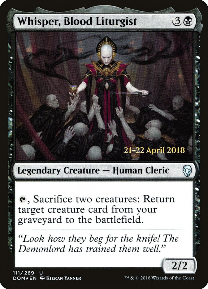 Whisper, Blood Liturgist [Dominaria Prerelease Promos] | Lots Moore NSW