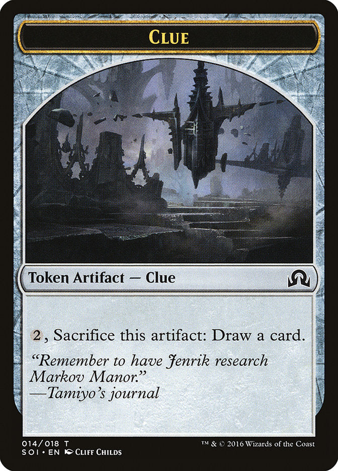 Clue Token (014/018) [Shadows over Innistrad Tokens] | Lots Moore NSW