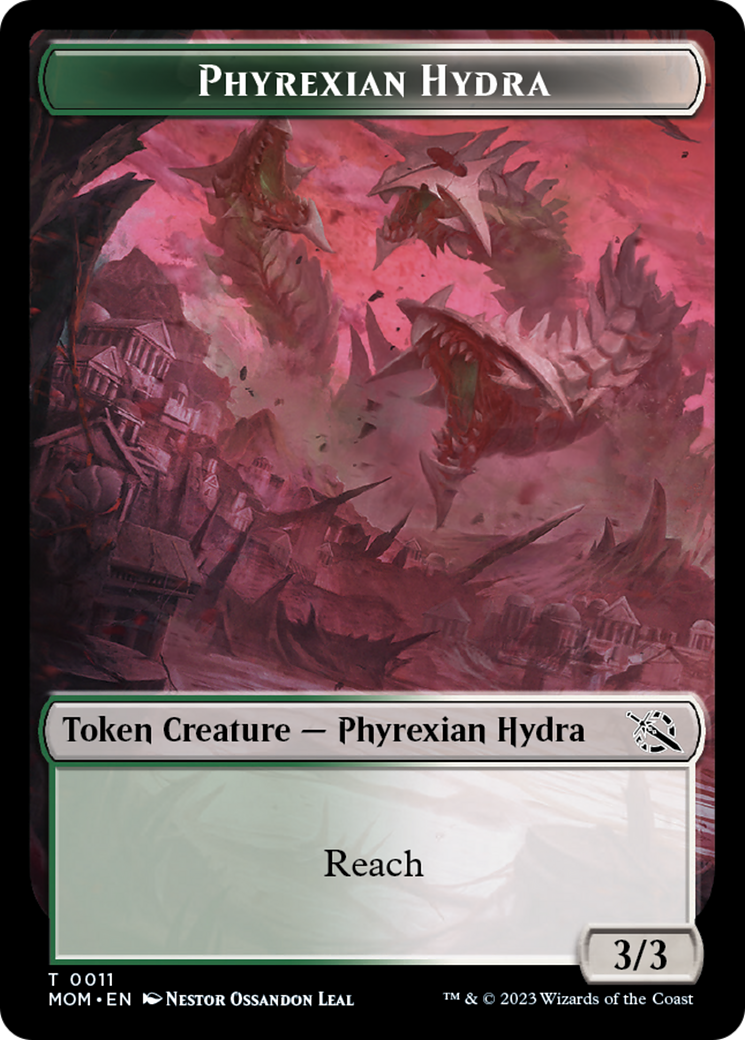 Treasure (21) // Phyrexian Hydra (11) Double-Sided Token [March of the Machine Tokens] | Lots Moore NSW