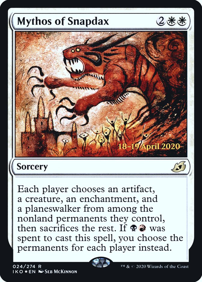 Mythos of Snapdax [Ikoria: Lair of Behemoths Prerelease Promos] | Lots Moore NSW