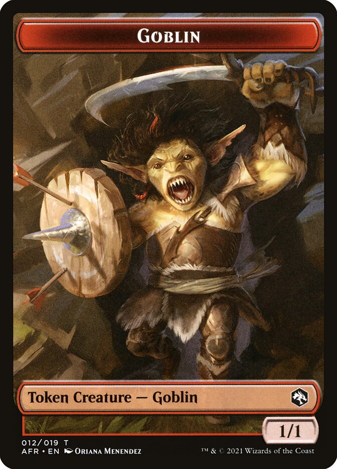 Clue // Goblin Double-Sided Token [Dungeons & Dragons: Adventures in the Forgotten Realms Commander Tokens] | Lots Moore NSW