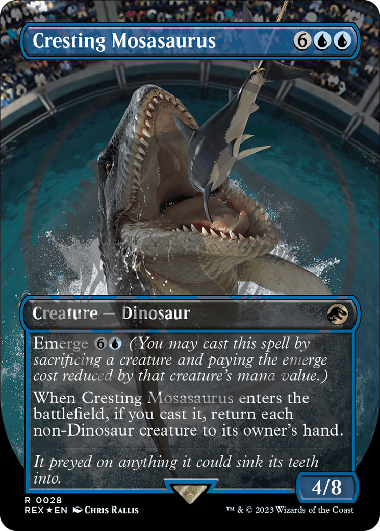 Cresting Mosasaurus (Emblem) (Borderless) [Jurassic World Collection Tokens] | Lots Moore NSW