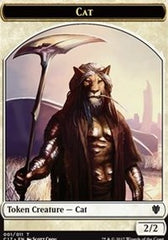 Cat // Cat Warrior Double-Sided Token [Commander 2017 Tokens] | Lots Moore NSW