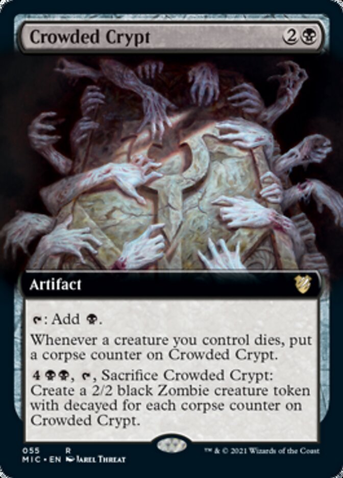Crowded Crypt (Extended Art) [Innistrad: Midnight Hunt Commander] | Lots Moore NSW