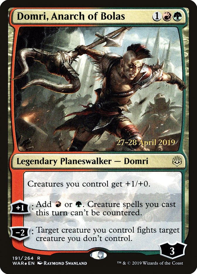 Domri, Anarch of Bolas [War of the Spark Prerelease Promos] | Lots Moore NSW