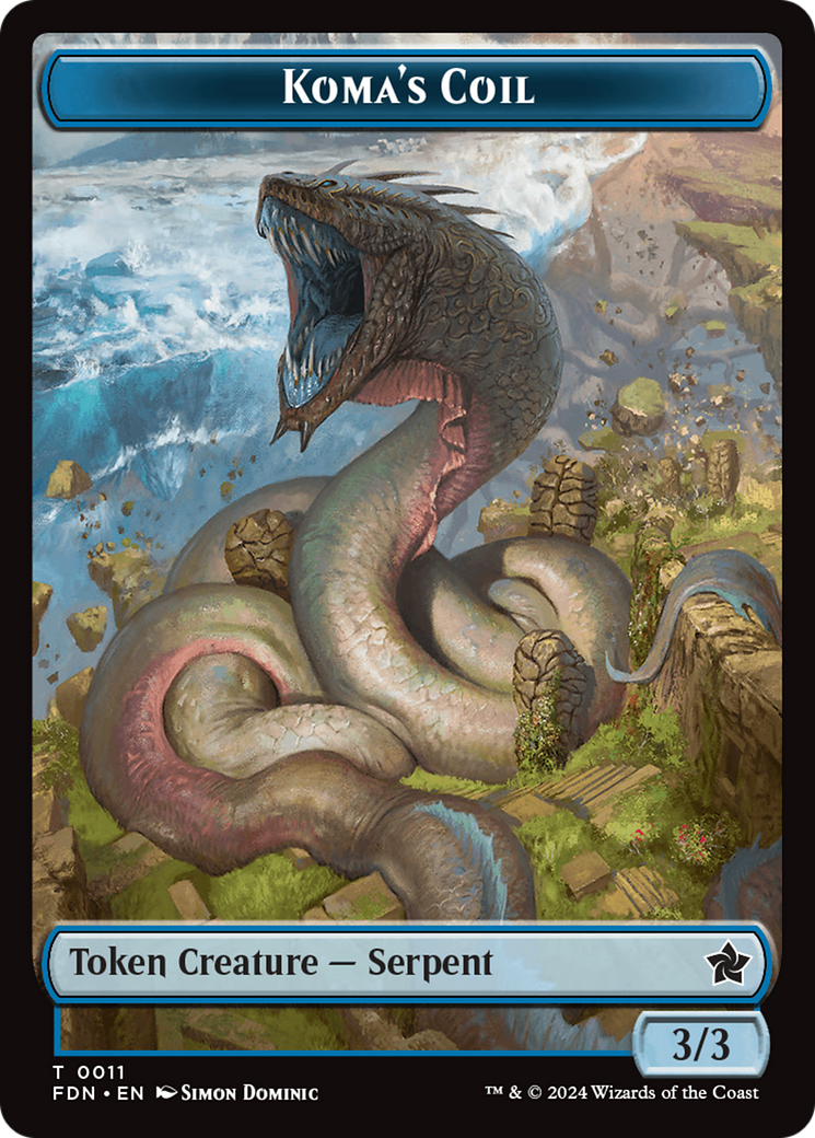 Scion of the Deep // Koma's Coil Doubled-Sided Token [Foundations Tokens] | Lots Moore NSW