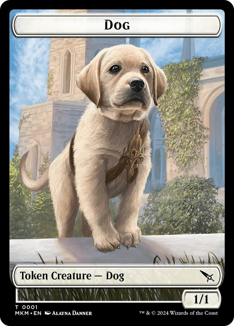 Dog Token [Murders at Karlov Manor Tokens] | Lots Moore NSW