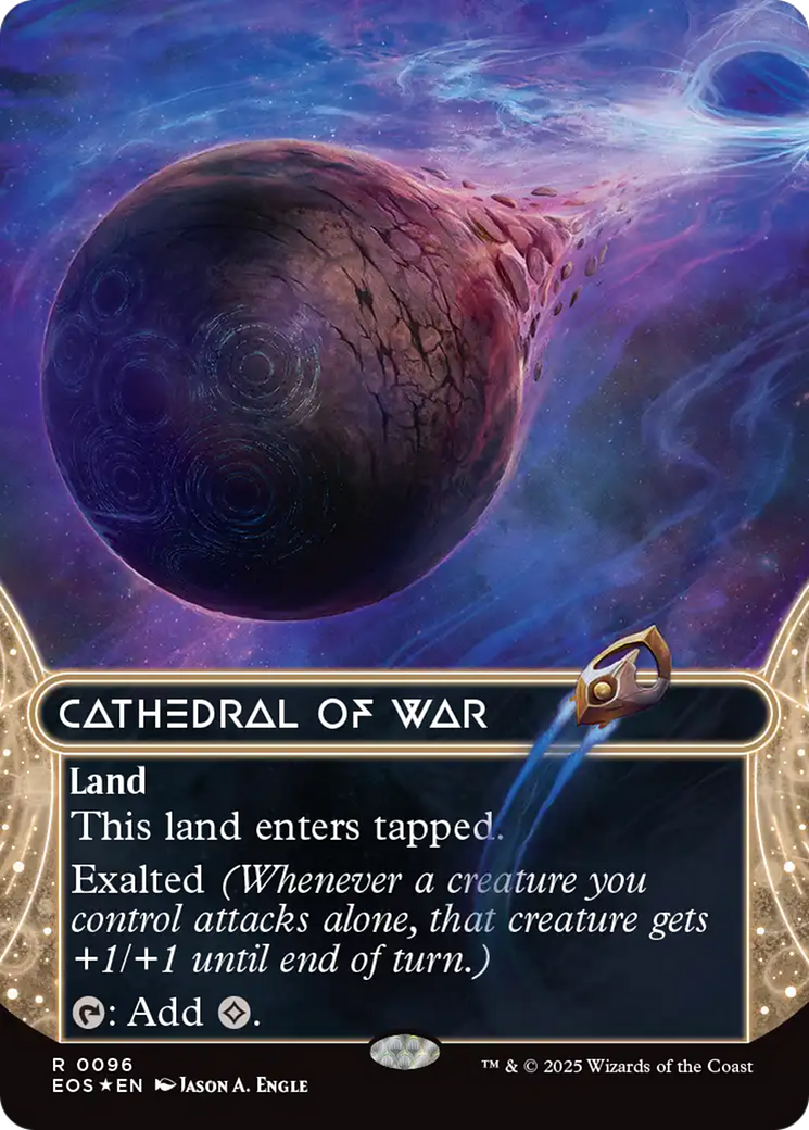 Cathedral of War (0096) (Borderless) (Galaxy Foil) [Edge of Eternities: Stellar Sights] | Lots Moore NSW