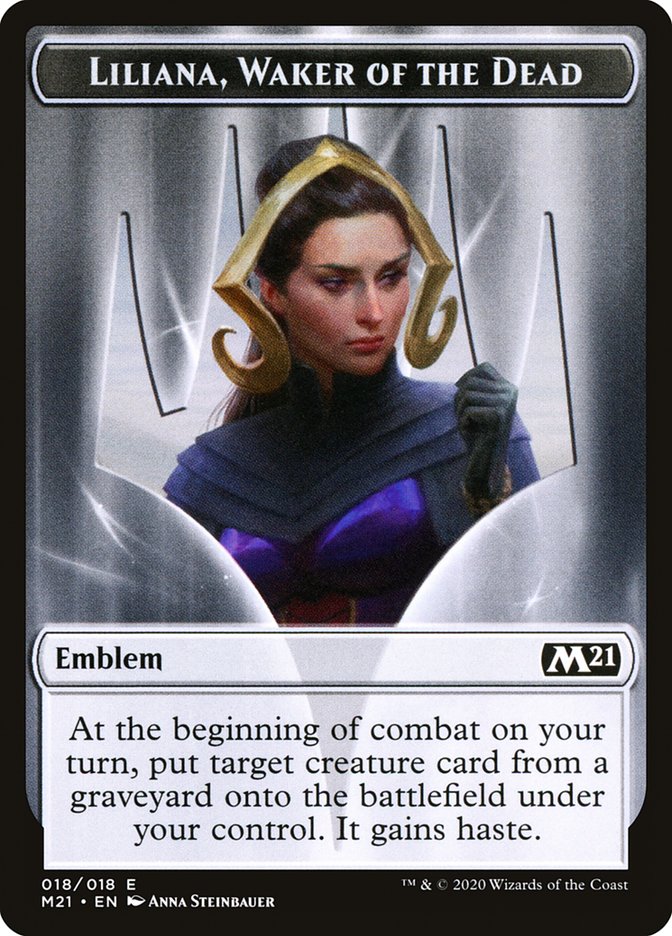 Liliana, Waker of the Dead Emblem [Core Set 2021 Tokens] | Lots Moore NSW