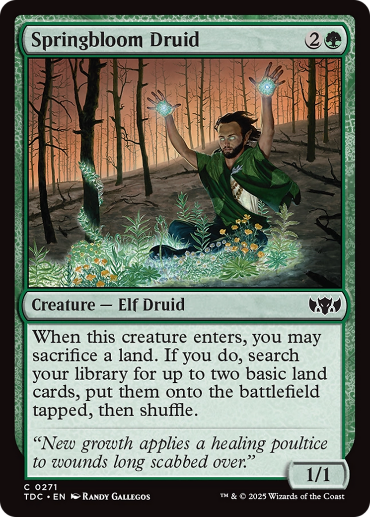Springbloom Druid [Tarkir: Dragonstorm Commander] | Lots Moore NSW