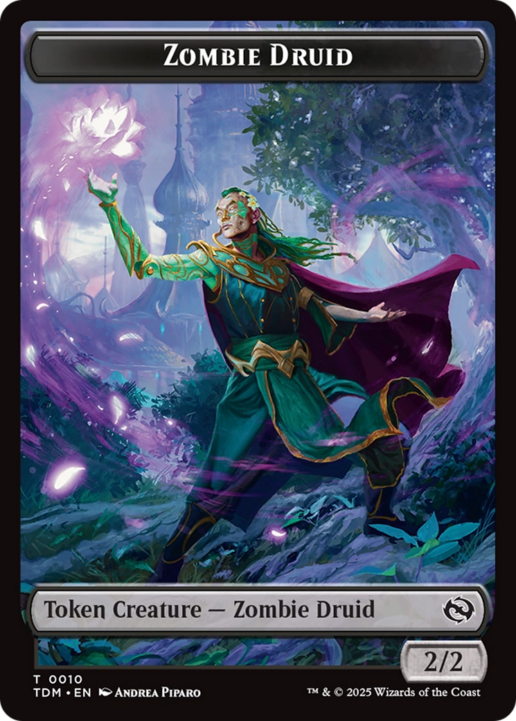Treasure // Zombie Druid Double-Sided Token [Tarkir: Dragonstorm Tokens] | Lots Moore NSW
